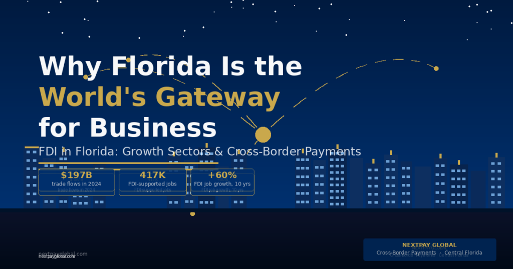 Foreign direct investment Florida — Nextpay Global cross-border payments Central Florida