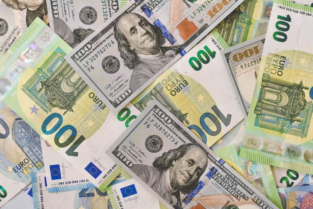 US dollar and euro banknotes illustrating FX strategy for international business
